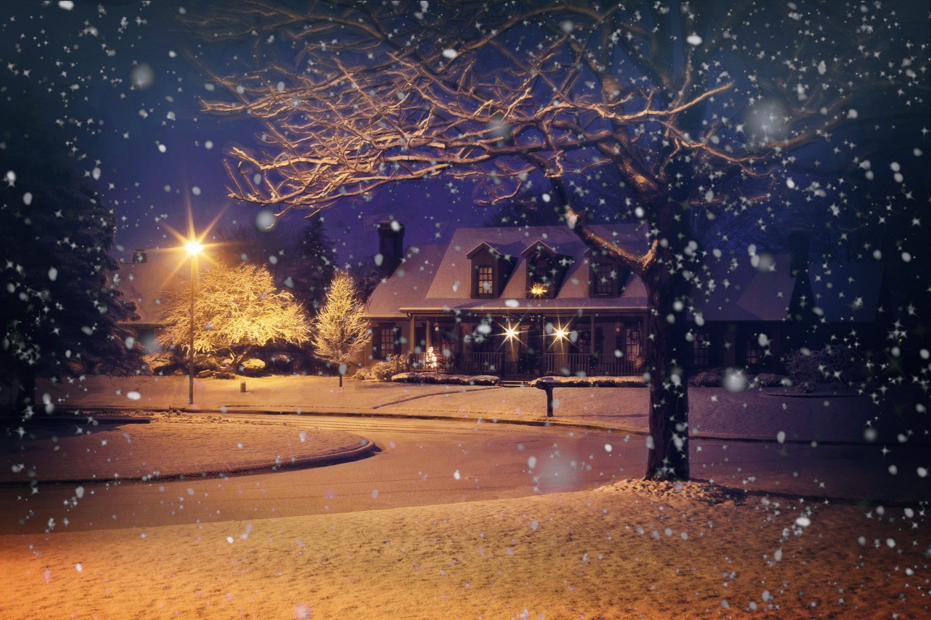 snowing